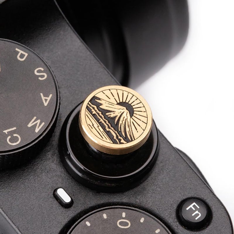 DBZZ Mountain Sunrise Pattern Camera Metal Shutter Decorative Button Set for Fujifilm X-Pro3 xpro2 xpro1 xt50 xt30 xt4 xt5 x100vi (Copper Alloy-Shutter Decorative Button) - Image 3